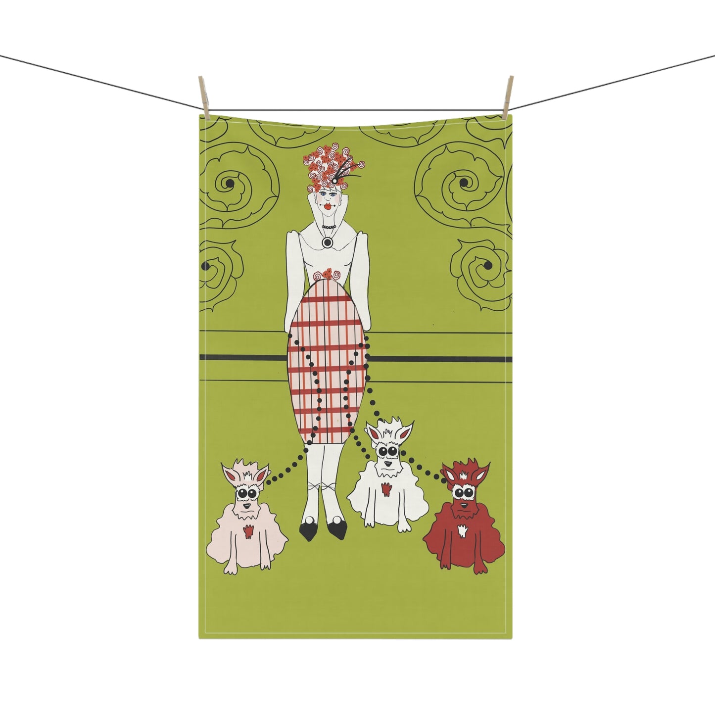 Kitchen Towel - Loretta Lou and the three weirdos